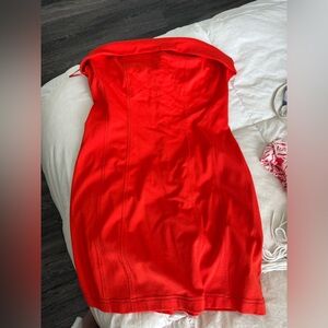 Urban Outfitters Vibrant Red Strapless Dress